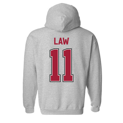 Arkansas - NCAA Women's Volleyball : Elsie Law - Classic Fashion Shersey Hooded Sweatshirt-1