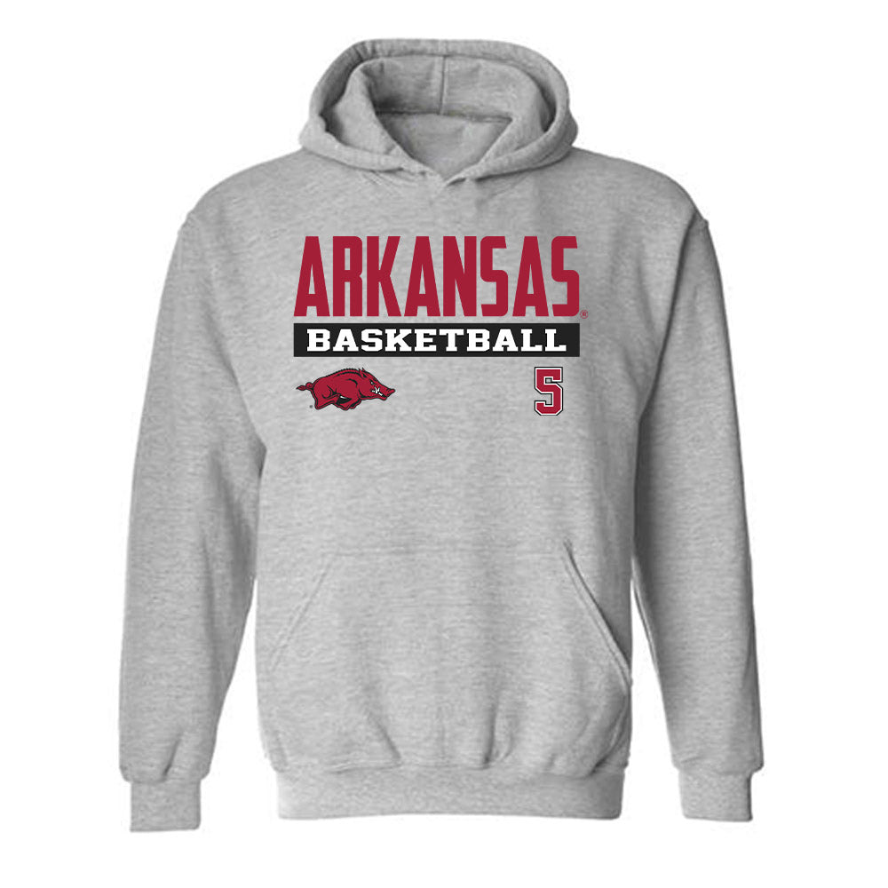 Arkansas - NCAA Men's Basketball : Jeremiah Wilkinson - Classic Fashion Shersey Hooded Sweatshirt-0