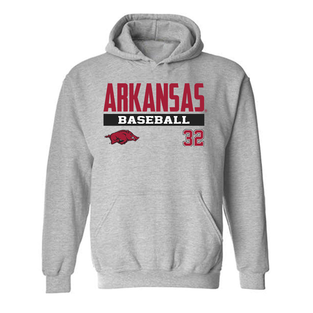 Arkansas - NCAA Baseball : Trystan Newberry - Classic Fashion Shersey Hooded Sweatshirt-0