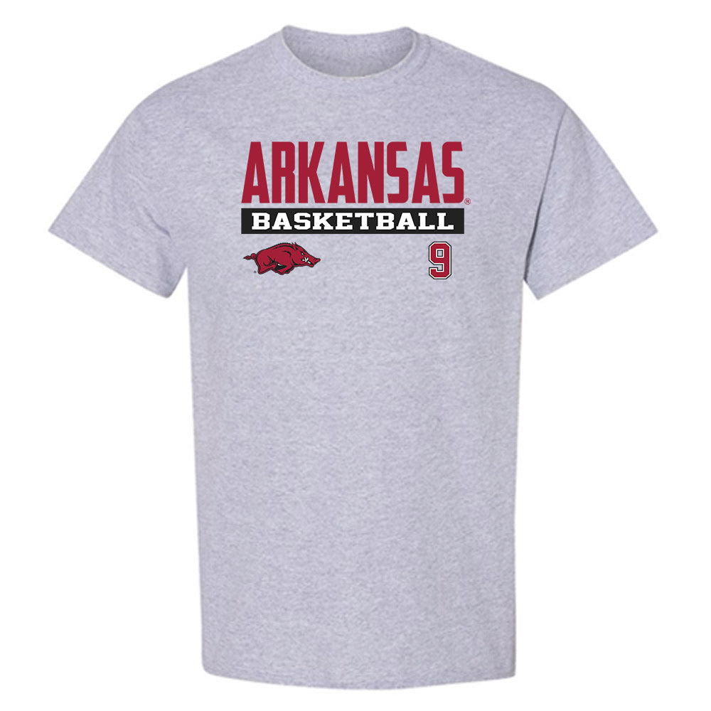 Arkansas - NCAA Men's Basketball : Davion Thompson - Classic Fashion Shersey T-Shirt-0
