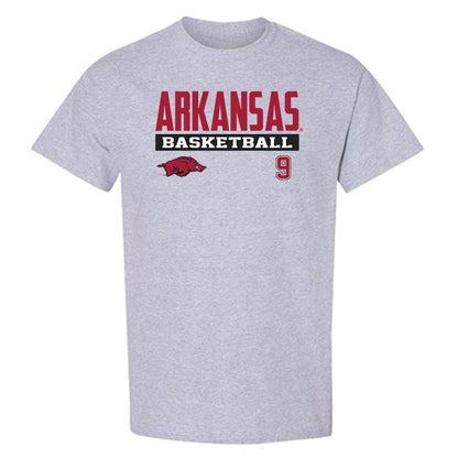 Arkansas - NCAA Men's Basketball : Davion Thompson - Classic Fashion Shersey T-Shirt-0