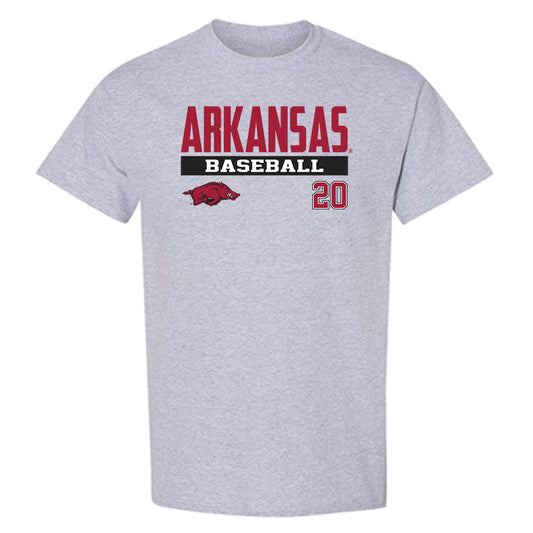 Arkansas - NCAA Baseball : Max Holland - Classic Fashion Shersey T-Shirt-0