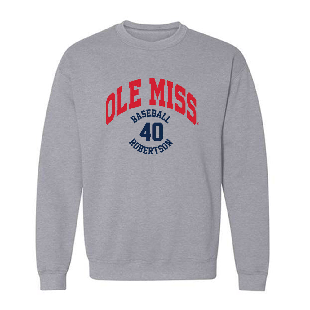 Ole Miss - NCAA Baseball : JP Robertson - Classic Fashion Shersey Crewneck Sweatshirt-0