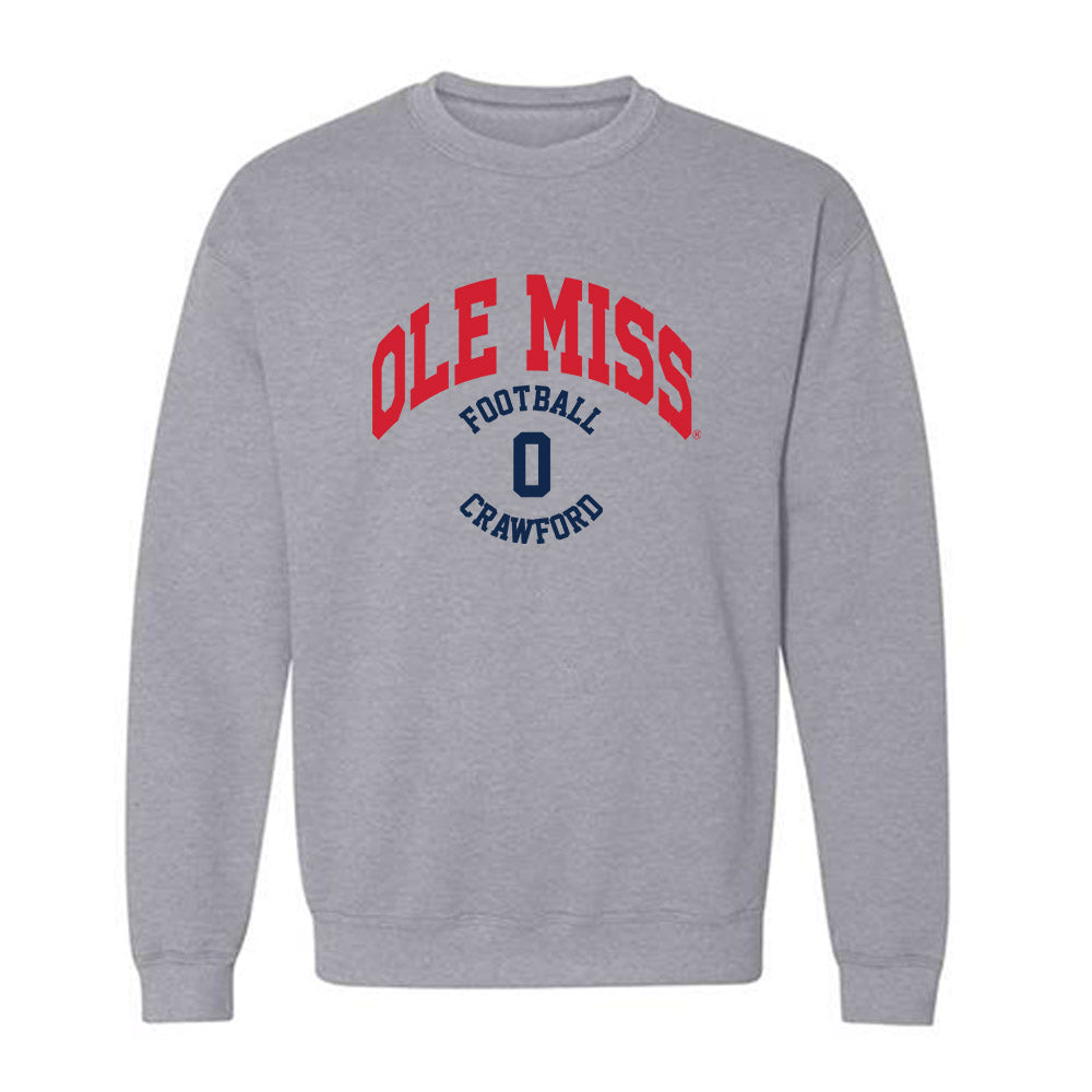 Ole Miss - NCAA Football : Jalyn Crawford - Classic Fashion Shersey Crewneck Sweatshirt-0