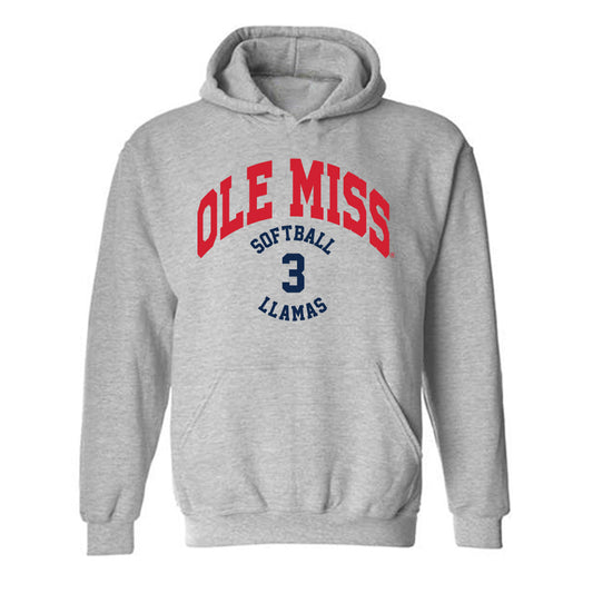 Ole Miss - NCAA Softball : Persy Llamas - Classic Fashion Shersey Hooded Sweatshirt-0