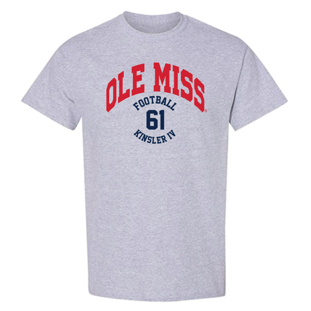 Ole Miss - NCAA Football : Tommy Kinsler IV - Classic Fashion Shersey T-Shirt-0