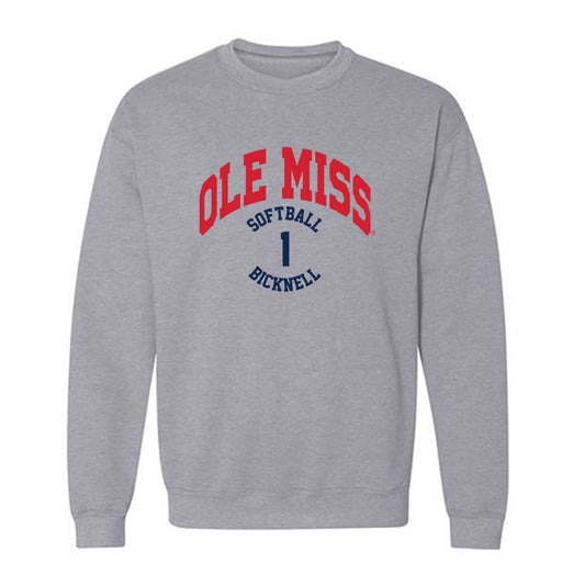 Ole Miss - NCAA Softball : Adison Bicknell - Classic Fashion Shersey Crewneck Sweatshirt-0