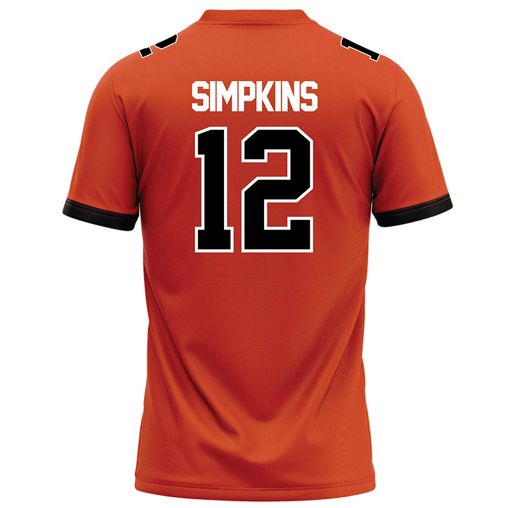 Campbell - NCAA Football : Kaleb Simpkins - Orange Football Jersey-1