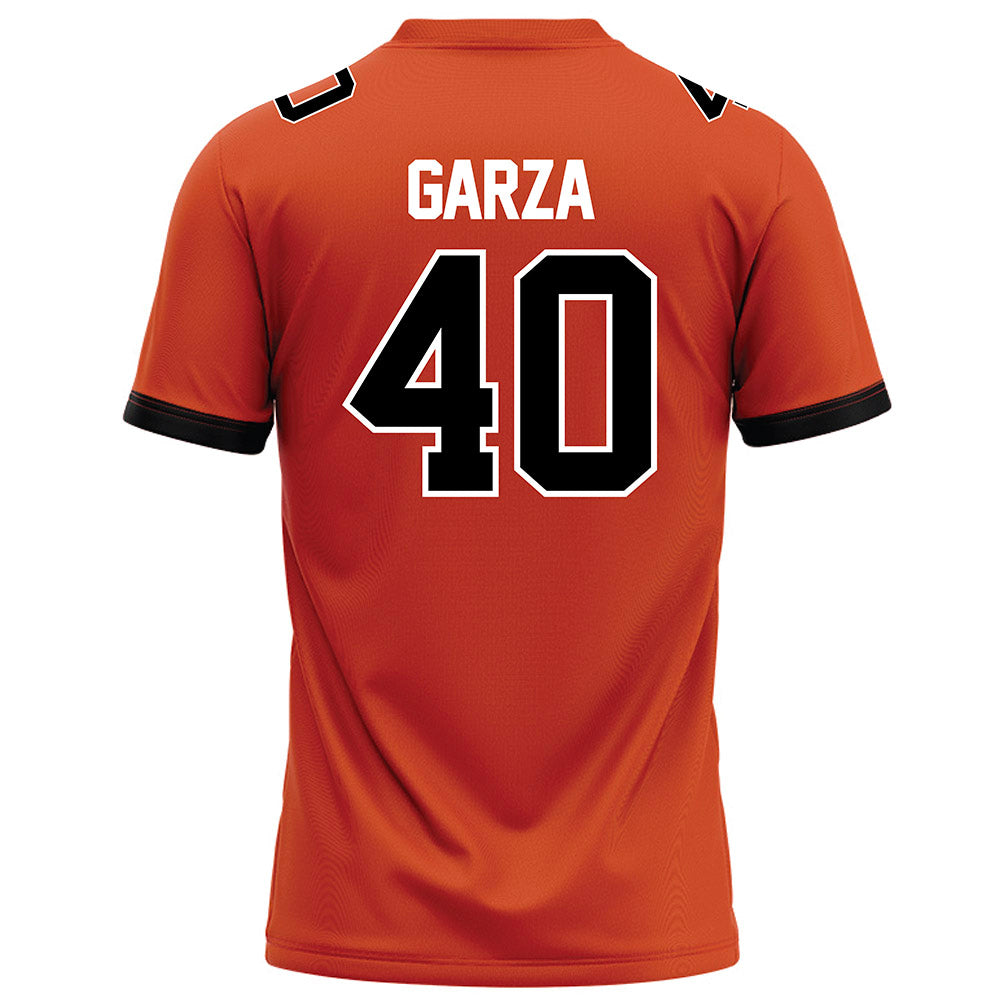 Campbell - NCAA Football : Justin Garza - Orange Football Jersey-1