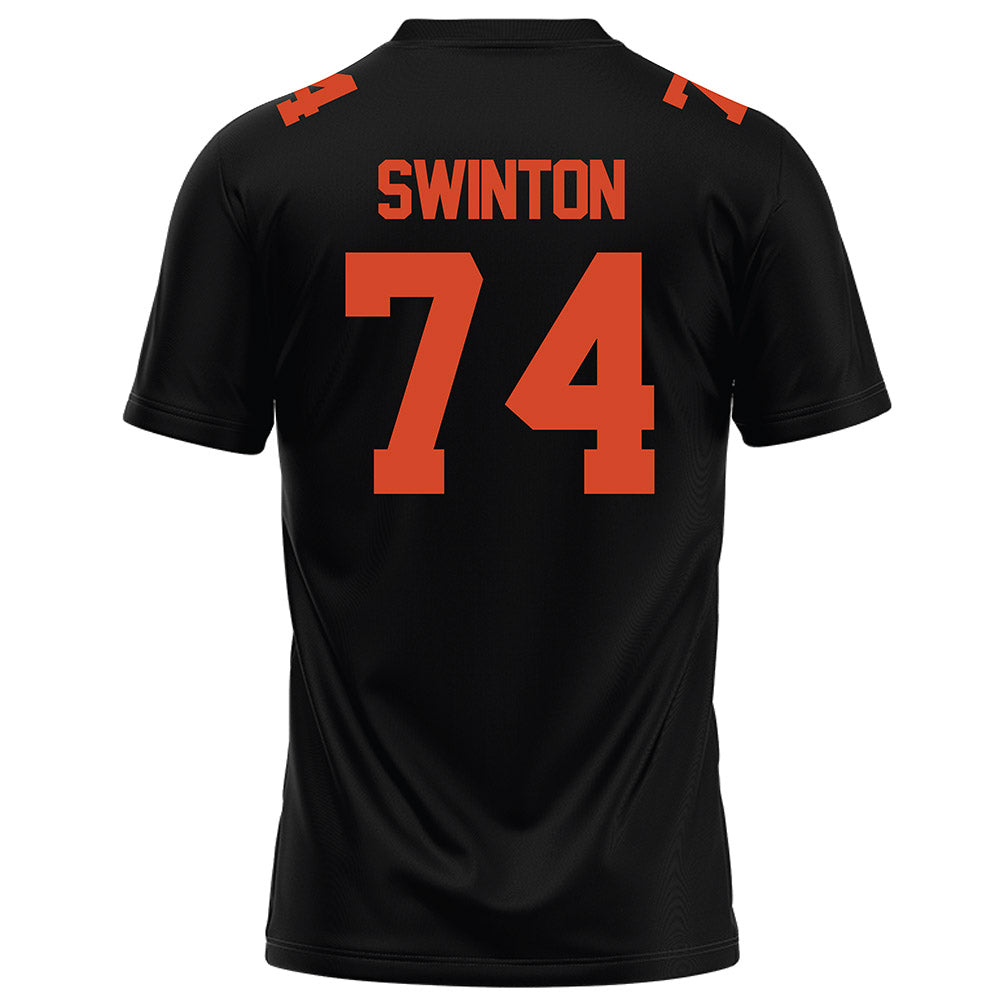Campbell - NCAA Football : Rahshad Swinton - Black Football Jersey-1
