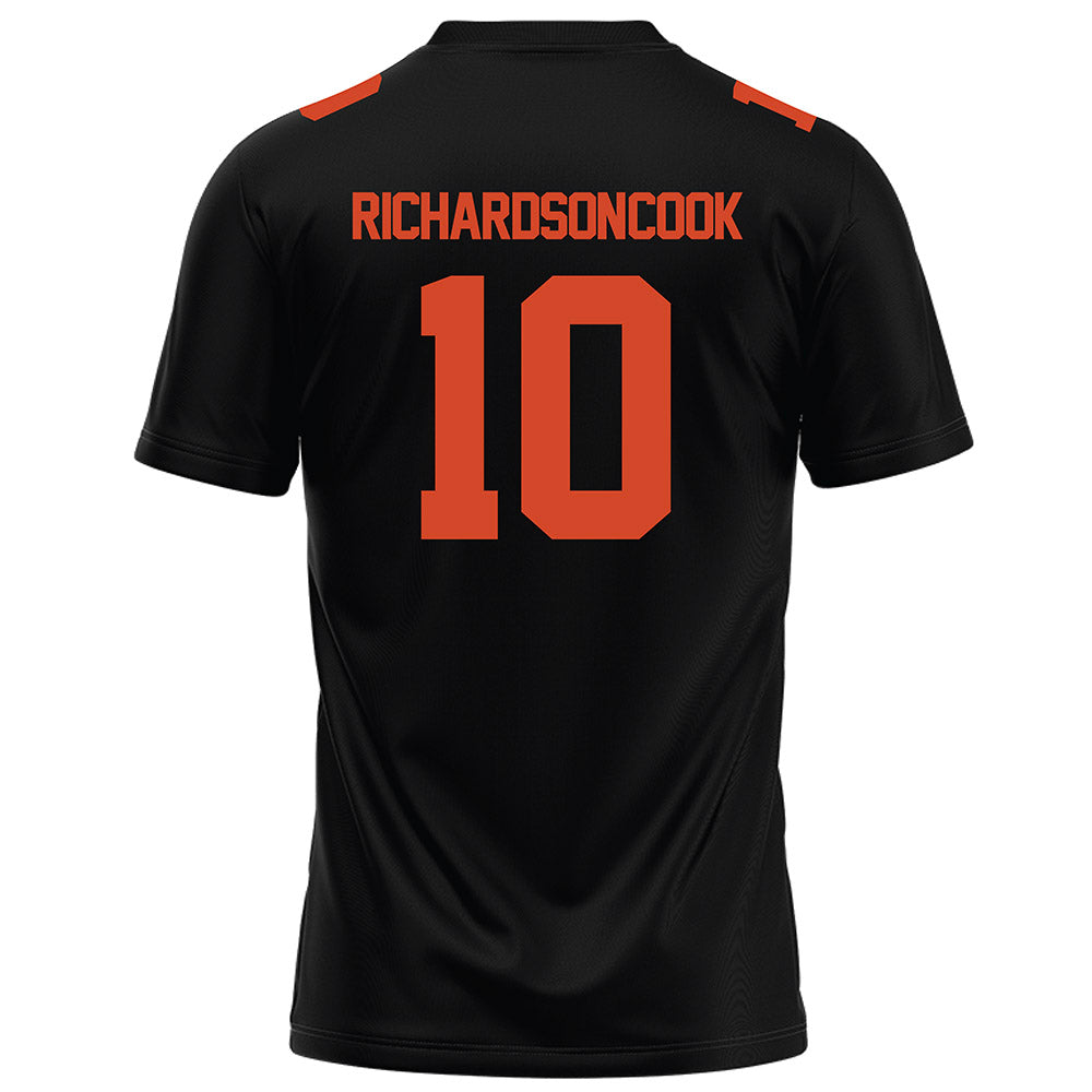 Campbell - NCAA Football : Keynan Richardson-Cook - Black Football Jersey-1