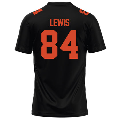 Campbell - NCAA Football : Daniel Lewis - Black Football Jersey-1