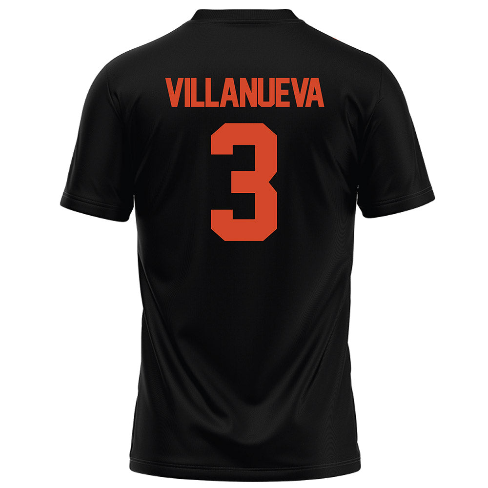 Campbell - NCAA Football : Kalen Villanueva - Black Football Jersey-1