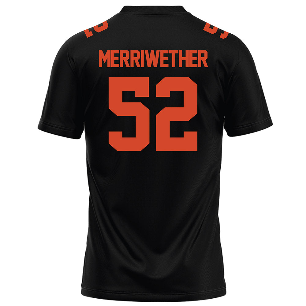 Campbell - NCAA Football : Mason Merriwether - Black Football Jersey-1