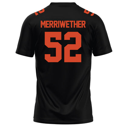 Campbell - NCAA Football : Mason Merriwether - Black Football Jersey-1