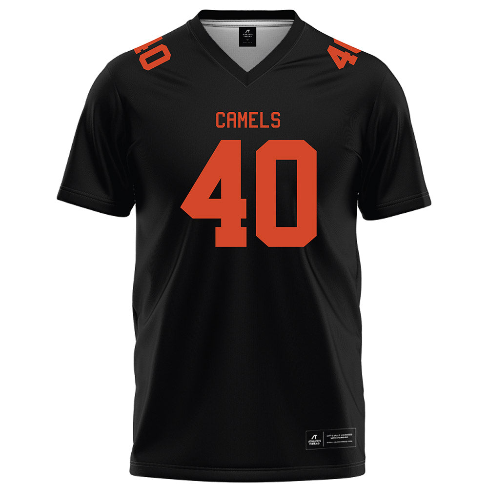 Campbell - NCAA Football : Justin Garza - Black Football Jersey-0