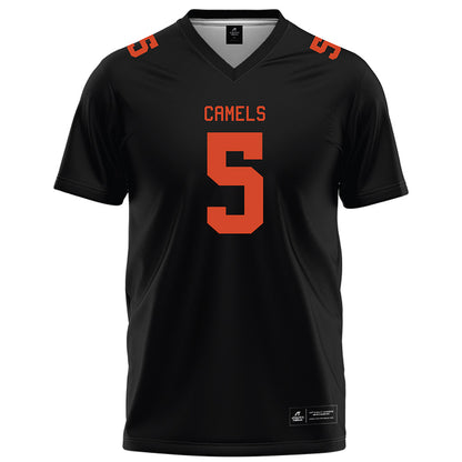 Campbell - NCAA Football : Javon Cowan - Black Football Jersey-0