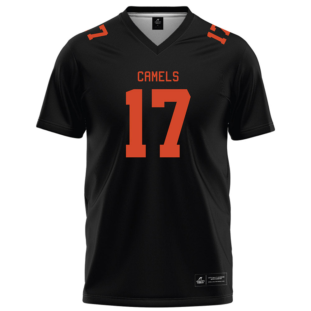 Campbell - NCAA Football : Malachi Thomas - Black Football Jersey-0
