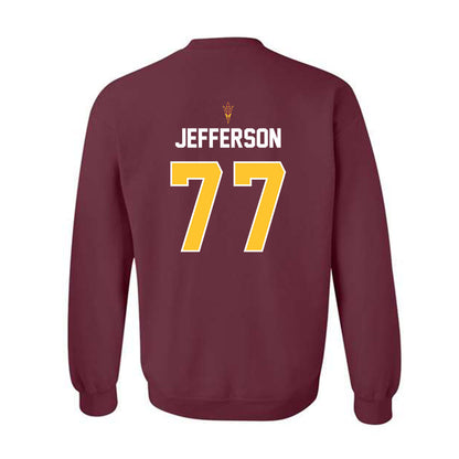 Arizona State - NCAA Football : Matai Jefferson - Replica Shersey Crewneck Sweatshirt-1