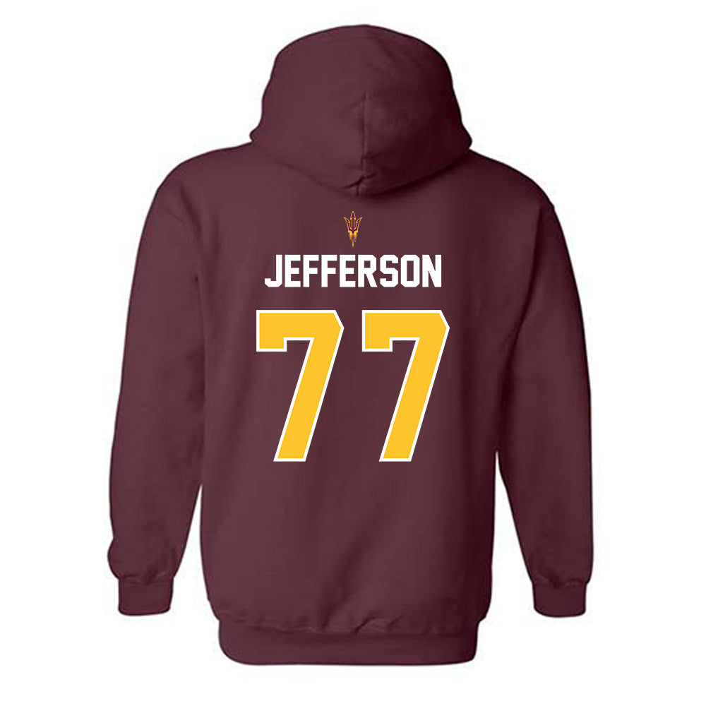 Arizona State - NCAA Football : Matai Jefferson - Replica Shersey Hooded Sweatshirt-1