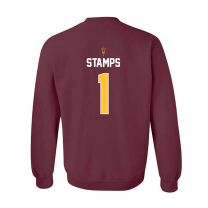 Arizona State - NCAA Football : Ashton Stamps - Replica Shersey Crewneck Sweatshirt-1