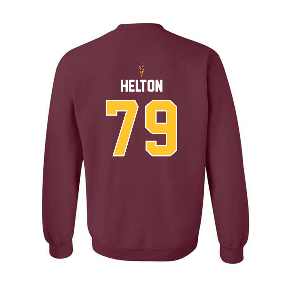 Arizona State - NCAA Football : Brent Helton - Replica Shersey Crewneck Sweatshirt-1