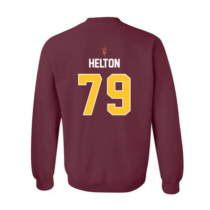 Arizona State - NCAA Football : Brent Helton - Replica Shersey Crewneck Sweatshirt-1