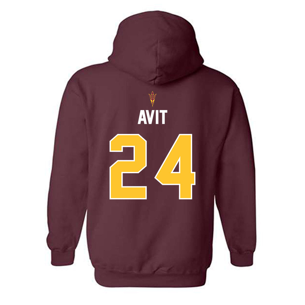Arizona State - NCAA Football : David Avit - Replica Shersey Hooded Sweatshirt-1
