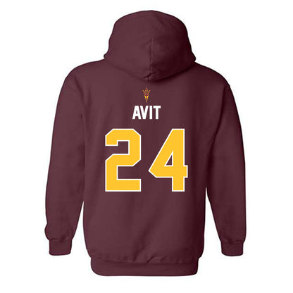Arizona State - NCAA Football : David Avit - Replica Shersey Hooded Sweatshirt-1