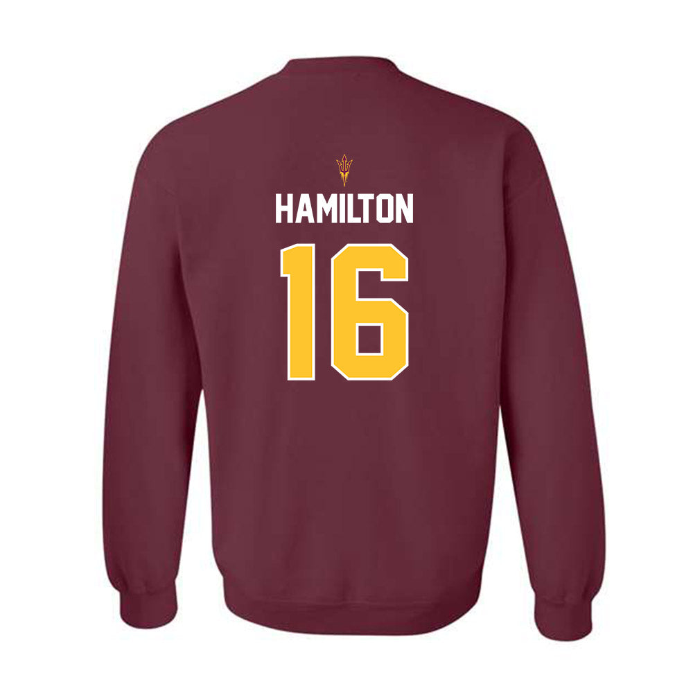 Arizona State - NCAA Football : Jaren Hamilton - Replica Shersey Crewneck Sweatshirt-1