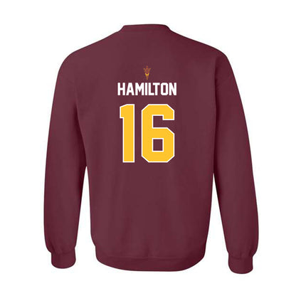 Arizona State - NCAA Football : Jaren Hamilton - Replica Shersey Crewneck Sweatshirt-1