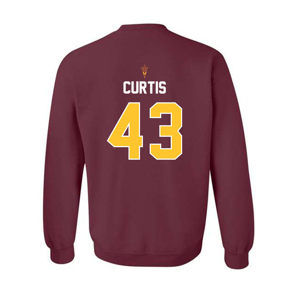Arizona State - NCAA Football : Grayson Curtis - Replica Shersey Crewneck Sweatshirt-1