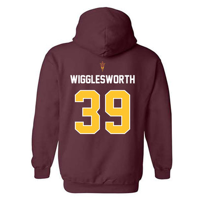Arizona State - NCAA Football : Tyler Wigglesworth - Replica Shersey Hooded Sweatshirt-1