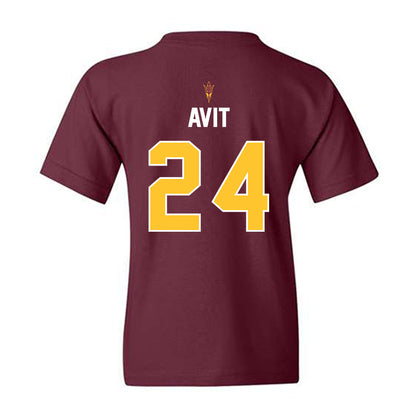 Arizona State - NCAA Football : David Avit - Replica Shersey Youth T-Shirt-1