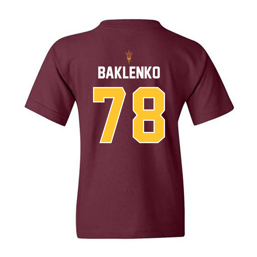 Arizona State - NCAA Football : Luke Baklenko - Replica Shersey Youth T-Shirt-1