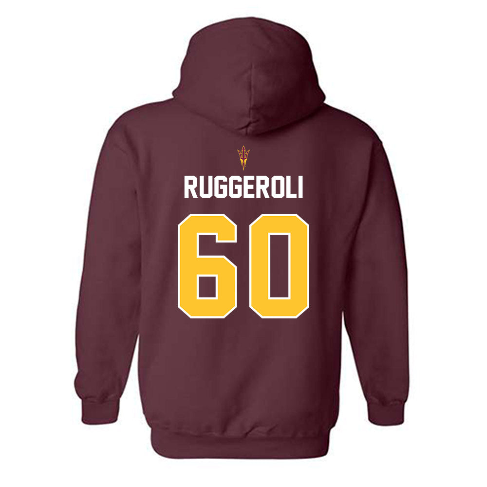 Arizona State - NCAA Football : Xander Ruggeroli - Replica Shersey Hooded Sweatshirt-1