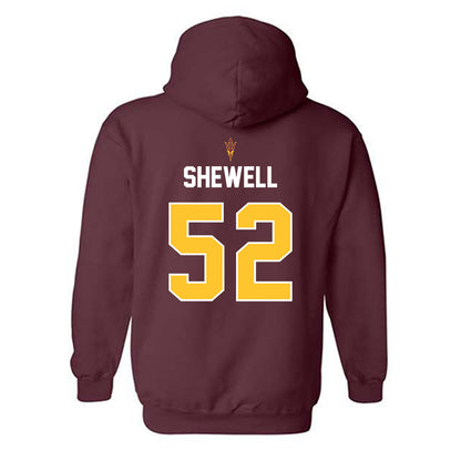 Arizona State - NCAA Football : Ian Shewell - Replica Shersey Hooded Sweatshirt-1