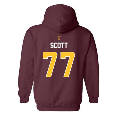 Arizona State - NCAA Football : Kyle Scott - Replica Shersey Hooded Sweatshirt-1
