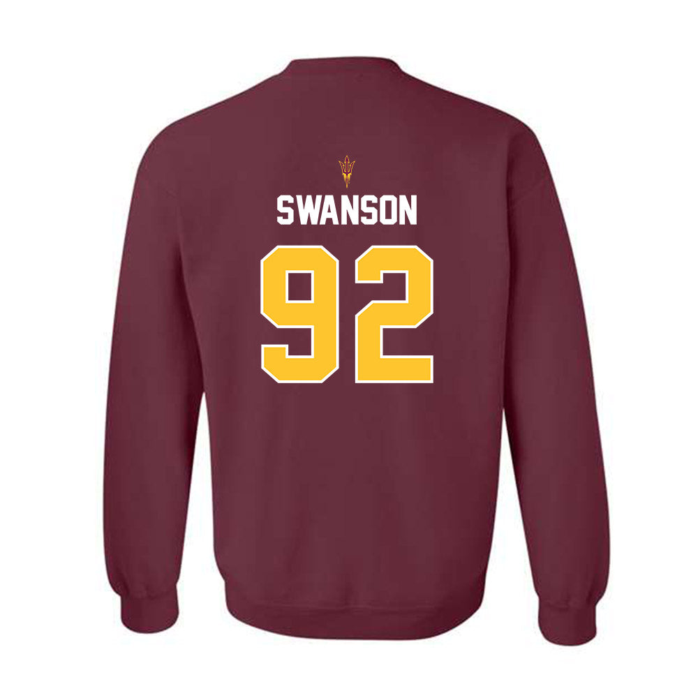 Arizona State - NCAA Football : Zac Swanson - Replica Shersey Crewneck Sweatshirt-1