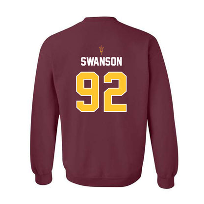 Arizona State - NCAA Football : Zac Swanson - Replica Shersey Crewneck Sweatshirt-1