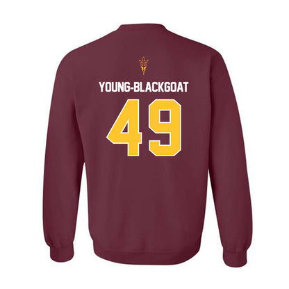 Arizona State - NCAA Football : Prayer Young-Blackgoat - Replica Shersey Crewneck Sweatshirt-1