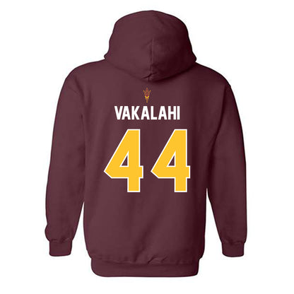 Arizona State - NCAA Football : Kirtland Vakalahi - Replica Shersey Hooded Sweatshirt-1
