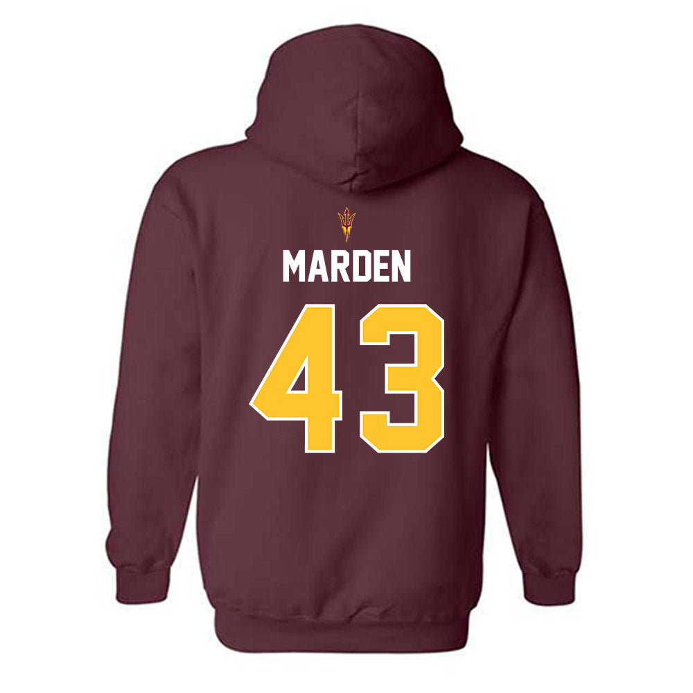 Arizona State - NCAA Football : Mason Marden - Replica Shersey Hooded Sweatshirt-1