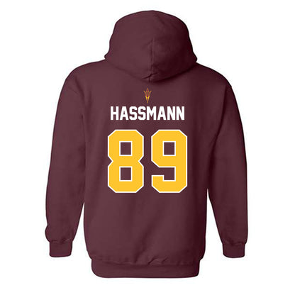 Arizona State - NCAA Football : Harry Hassmann - Replica Shersey Hooded Sweatshirt-1
