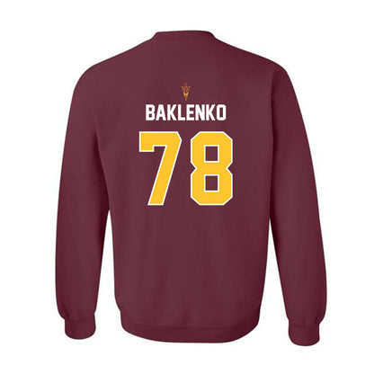 Arizona State - NCAA Football : Luke Baklenko - Replica Shersey Crewneck Sweatshirt-1