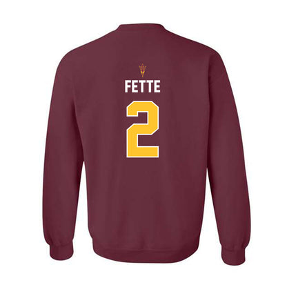 Arizona State - NCAA Football : Jake Fette - Replica Shersey Crewneck Sweatshirt-1