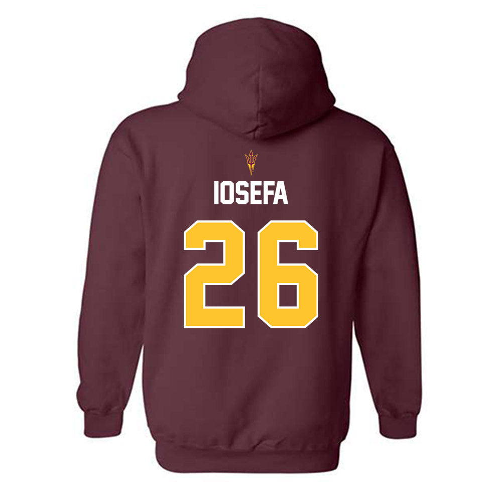 Arizona State - NCAA Football : Isaiah Iosefa - Replica Shersey Hooded Sweatshirt-1