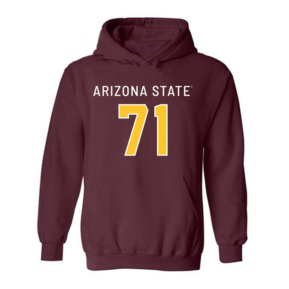 Arizona State - NCAA Football : Makua Pule - Replica Shersey Hooded Sweatshirt