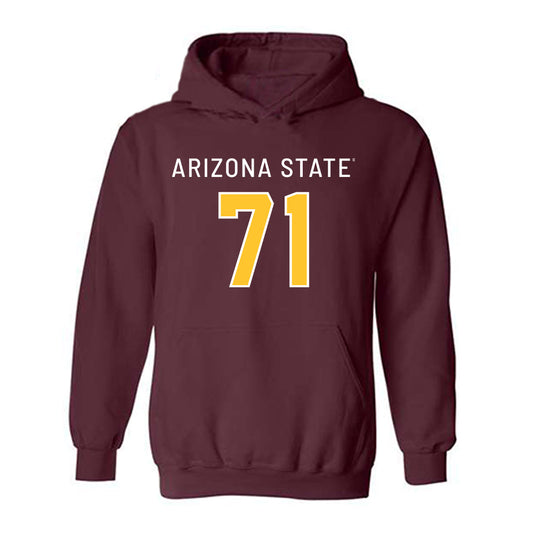 Arizona State - NCAA Football : Makua Pule - Replica Shersey Hooded Sweatshirt