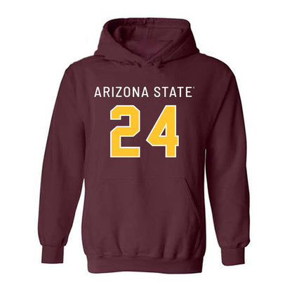 Arizona State - NCAA Football : David Avit - Replica Shersey Hooded Sweatshirt-0